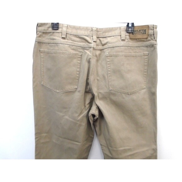 Duluth Trading Pants Mens Size 40x30 Beige Fire Hose Straight Leg Fend of Finish - Picture 9 of 11